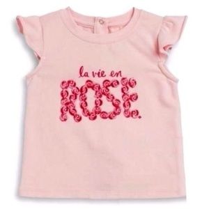 NWT KATE SPADE Girls La Vie En Rose Tee Atlas Pink